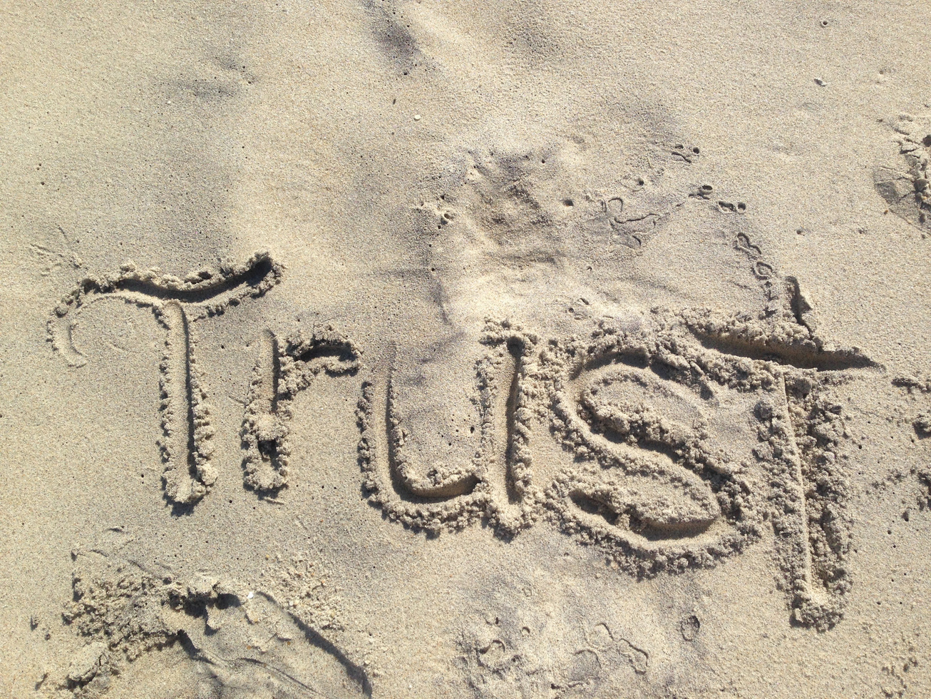 Trust word on Sand